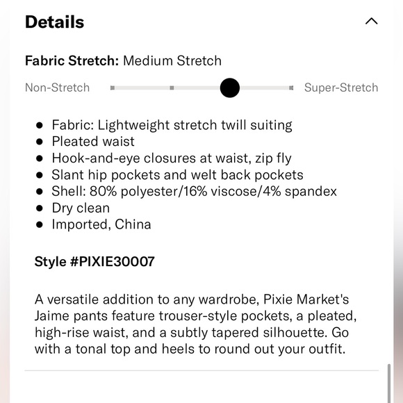 Pixie Market Jaimie pleated pants in color called SAND. - Picture 8 of 16